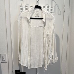 Abercrombie & Fitch Oversized White Shirt
